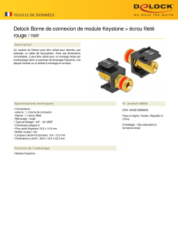 DeLOCK 86863 Keystone module binding post > thread nut red / black Fiche technique