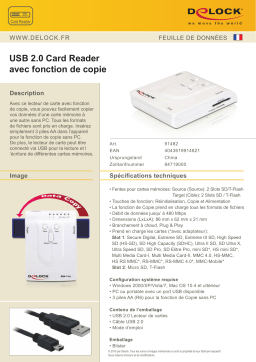 DeLOCK 91482 USB 2.0 Card Reader Fiche technique