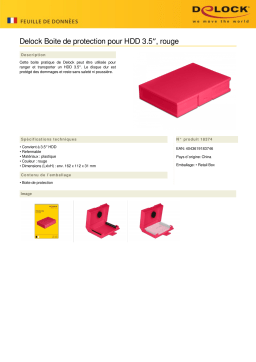 DeLOCK 18374 Protection Box for 3.5″ HDD red Fiche technique