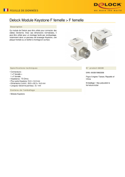 DeLOCK 86300 Keystone Module F female > F female Fiche technique