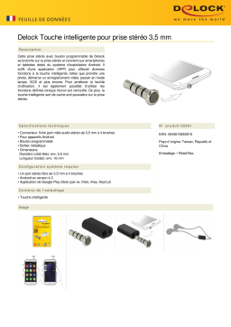 DeLOCK 65591 Smart Key for 3.5 mm Stereo jack Fiche technique