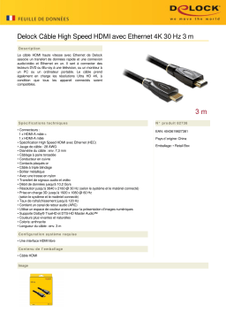 DeLOCK 82738 High Speed HDMI Fiche technique