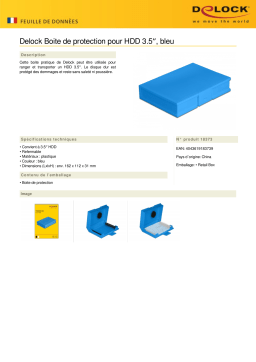 DeLOCK 18373 Protection Box for 3.5″ HDD blue Fiche technique