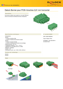 DeLOCK 65954 Terminal block set for PCB 4 pin 3.81 mm pitch horizontal Fiche technique