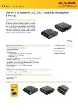 DeLOCK 65358 Connecting Kit USB OTG + Card Reader (Samsung Tablet) Fiche technique