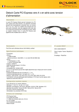 DeLOCK 89447 PCI Express Card to 4 x Serial Fiche technique