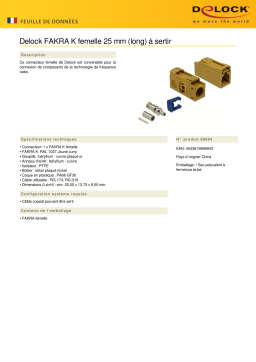 DeLOCK 89694 FAKRA K jack 25 mm (long) for crimping Fiche technique