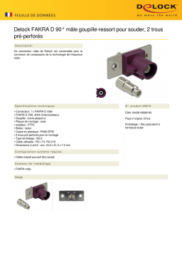 DeLOCK 89819 FAKRA D plug spring pin for soldering 2 prepunched holes Fiche technique