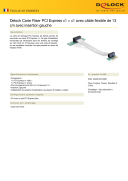 DeLOCK 41839 Riser Card PCI Express x1 > x1 Fiche technique