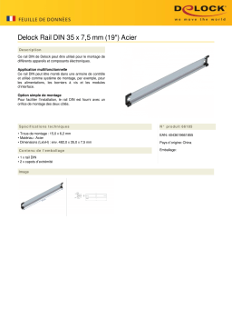 DeLOCK 66185 DIN Rail 35 x 7.5 mm (19") Steel Fiche technique