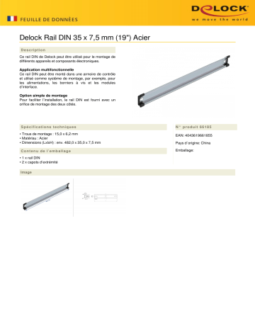 DeLOCK 66185 DIN Rail 35 x 7.5 mm (19