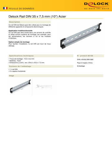 DeLOCK 66188 DIN Rail 35 x 7.5 mm (10