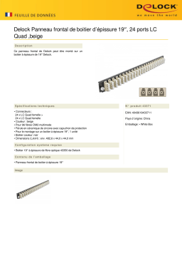 DeLOCK 43371 19″ Splice Box Front Panel 24 port LC Quad beige Fiche technique