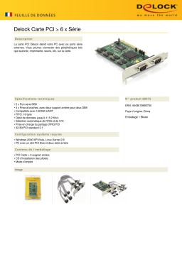 DeLOCK 89075 PCI Card > 6 x Serial Fiche technique