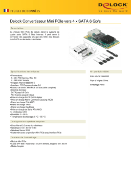 DeLOCK 95000 Mini PCIe Converter to 4 x SATA 6 Gb/s Fiche technique