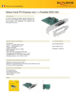 DeLOCK 90412 PCI Express Card to 1 x Parallel IEEE1284 Fiche technique