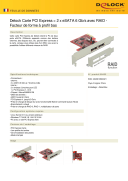 DeLOCK 89432 PCI Express Card > 2 x eSATA 6 Gb/s Fiche technique