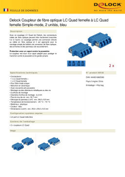 DeLOCK 86538 Optical Fiber Coupler LC Quad female to LC Quad female Single-mode 2 pieces blue Fiche technique