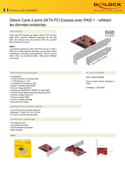 DeLOCK 90406 2 port SATA PCI Express Card Fiche technique