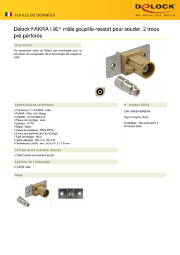 DeLOCK 89824 FAKRA I plug spring pin for soldering 2 prepunched holes Fiche technique