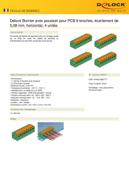 DeLOCK 66277 Terminal block Fiche technique