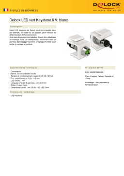 DeLOCK 86448 Keystone LED green 6 V, white Fiche technique