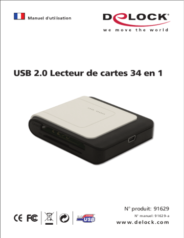 DeLOCK 91629 USB 2.0 Card Reader 57 in 1 Manuel utilisateur | Fixfr