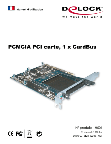 DeLOCK 19601 PCMCIA PCI Card, 1x CardBus Manuel utilisateur | Fixfr