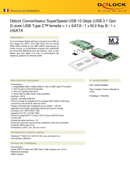 DeLOCK 62993 Converter SuperSpeed USB 10 Gbps (USB 3.1 Gen 2) Fiche technique