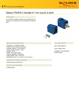 DeLOCK 89701 FAKRA C jack 21 mm (short) for crimping Fiche technique