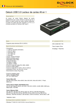 DeLOCK 91710 USB 3.0 Card Reader All in 1 Fiche technique