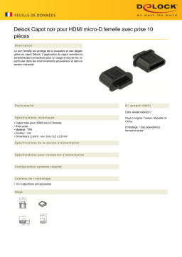 DeLOCK 64031 Dust Cover for HDMI micro-D female Fiche technique