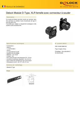 DeLOCK 86518 D-Type Module XLR jack to solder connector  Fiche technique