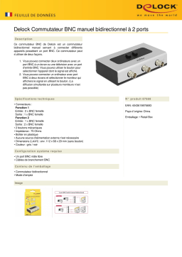 DeLOCK 87669 Switch BNC 2 port manual bidirectional Fiche technique