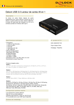 DeLOCK 91712 USB 3.0 Card Reader All in 1 Fiche technique