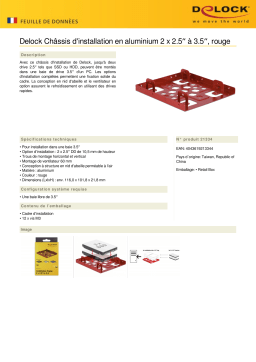 DeLOCK 21334 Aluminium installation frame 2 x 2.5″ to 3.5″ red Fiche technique