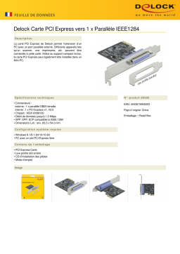 DeLOCK 90500 PCI Express Card to 1 x Parallel IEEE1284 Fiche technique