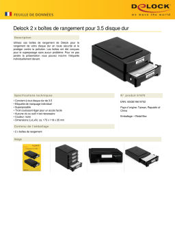 DeLOCK 61970 2 x Storage Boxes for 3.5 HDDs stackable Fiche technique