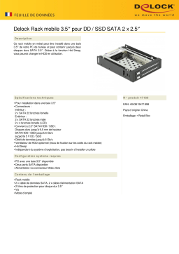 DeLOCK 47189 3.5″ Mobile Rack for 2 x 2.5″ SATA HDD / SSD Fiche technique