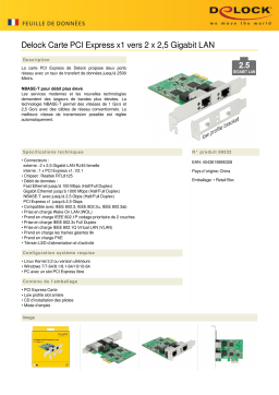 DeLOCK 89532 PCI Express x1 Card 2 x RJ45 2.5 Gigabit LAN RTL8125 Fiche technique