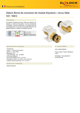 DeLOCK 86303 Keystone module binding post > thread nut black / white Fiche technique