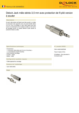 DeLOCK 65532 Stereo plug 3.5 mm Fiche technique