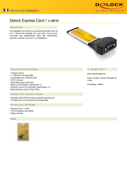 DeLOCK 66217 Express Card to 1 x Serial Fiche technique