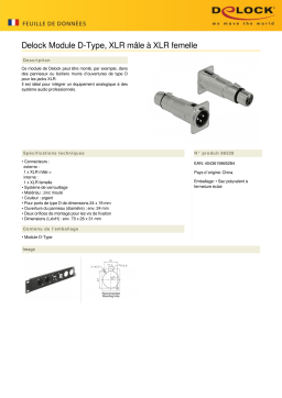 DeLOCK 86528 D-Type Module XLR plug to XLR jack Fiche technique