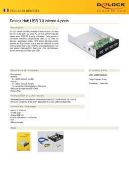 DeLOCK 61833 USB 3.0 Internal Hub 4 Port Fiche technique