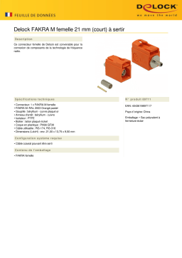 DeLOCK 89711 FAKRA M jack 21 mm (short) for crimping Fiche technique