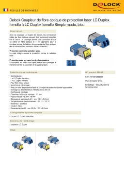 DeLOCK 86898 Optical Fiber Coupler Fiche technique