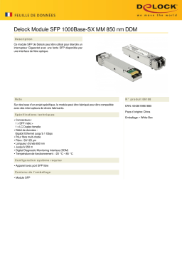 DeLOCK 86188 SFP Module 1000Base-SX MM 850 nm DDM Fiche technique