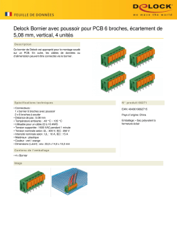 DeLOCK 66271 Terminal block Fiche technique