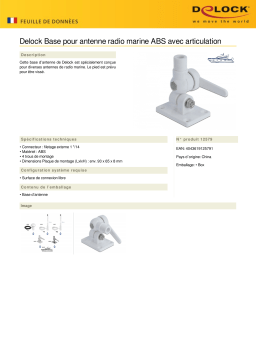 DeLOCK 12579 Base for marine radio antenna Fiche technique